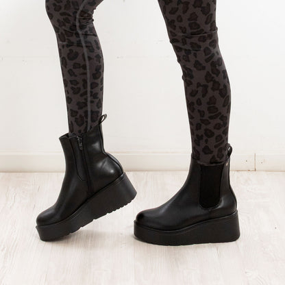 toocool stivali chelsea donna stivaletti alla caviglia elastici slip on zeppa toocool xg110 nero 36