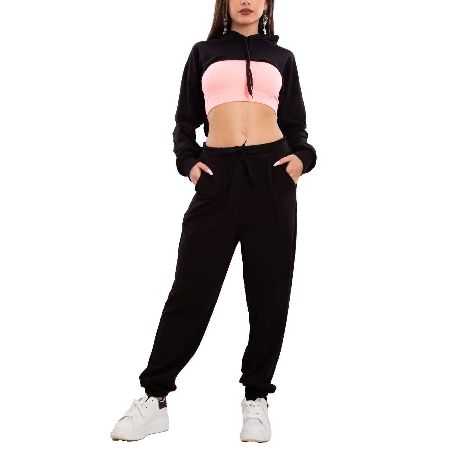 toocool tuta donna completo fitness sport vi 3249 grigio sm