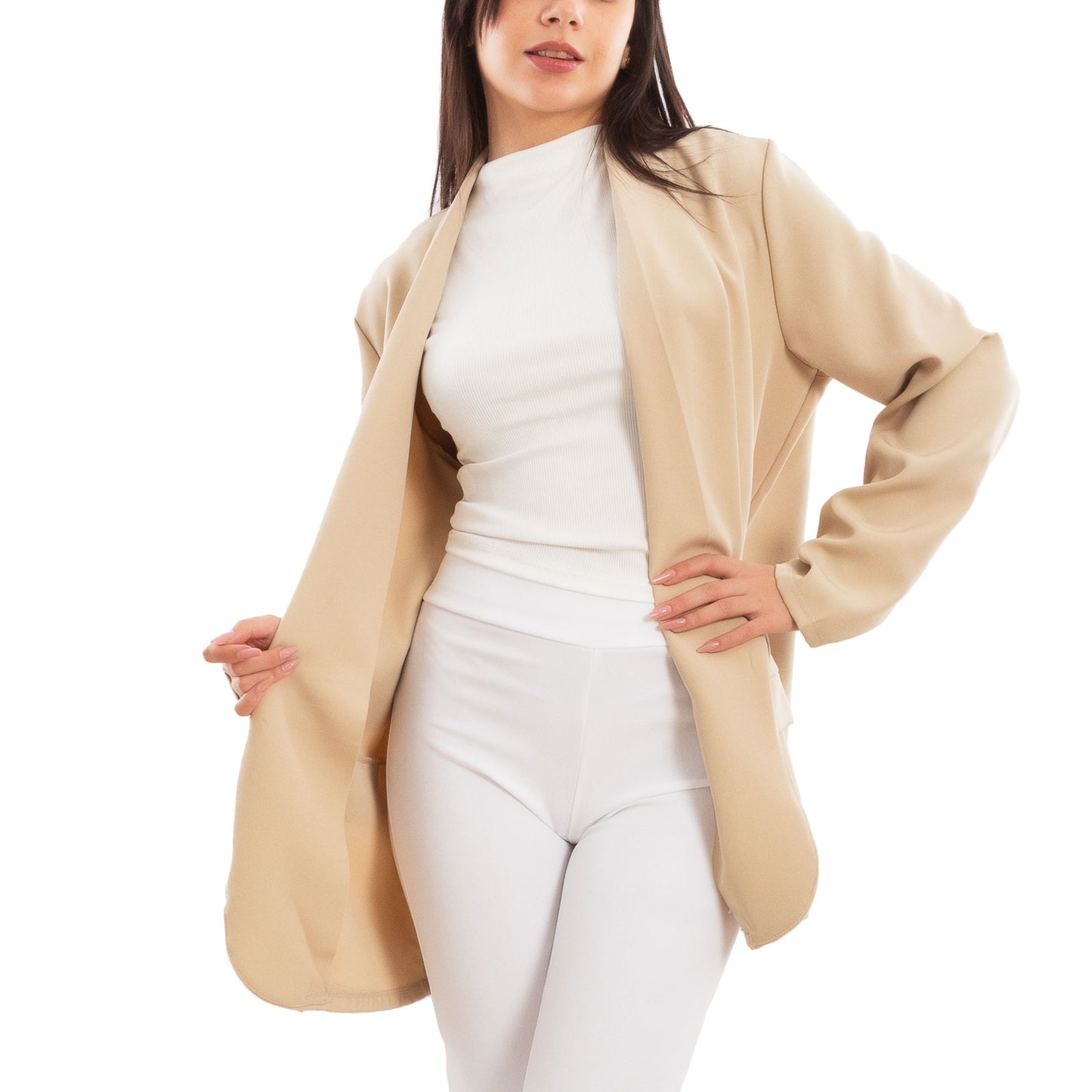 toocool blazer donna elegante sfoderato oversize giacca leggera aperta casual manica lunga toocool vi 7415 nero sl