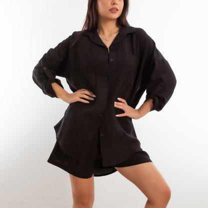 toocool completo due pezzi donna camicia pantaloncini vi 5546
