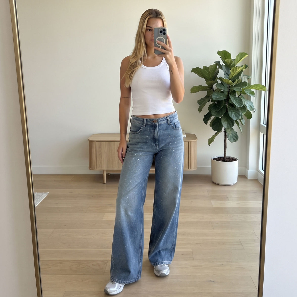 toocool jeans baggy donna ampi con glitter argento toocool tf8039 blu 42