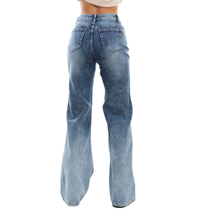 toocool jeans donna palazzo gamba larga baggy ripped pantaloni denim toocool x225 blu xs