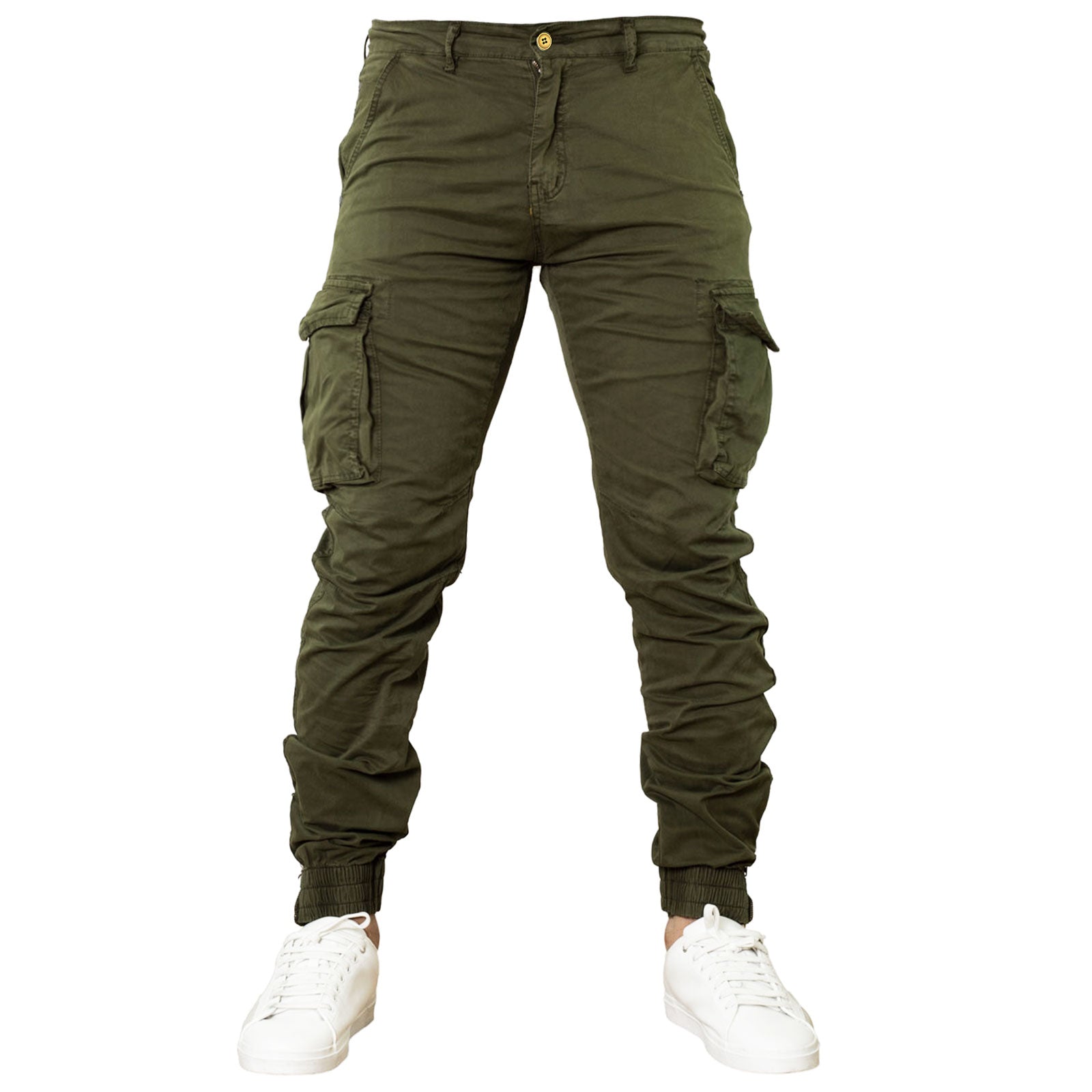 toocool pantaloni cargo uomo elasticizzati casual con tasche laterali cotone toocool oy23 13 nero 28tg 42