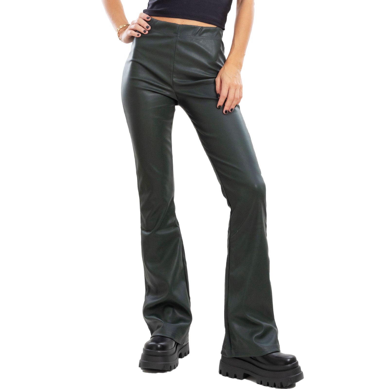 immagine-8-toocool-pantaloni-effetto-pelle-campana-zampa-v3585