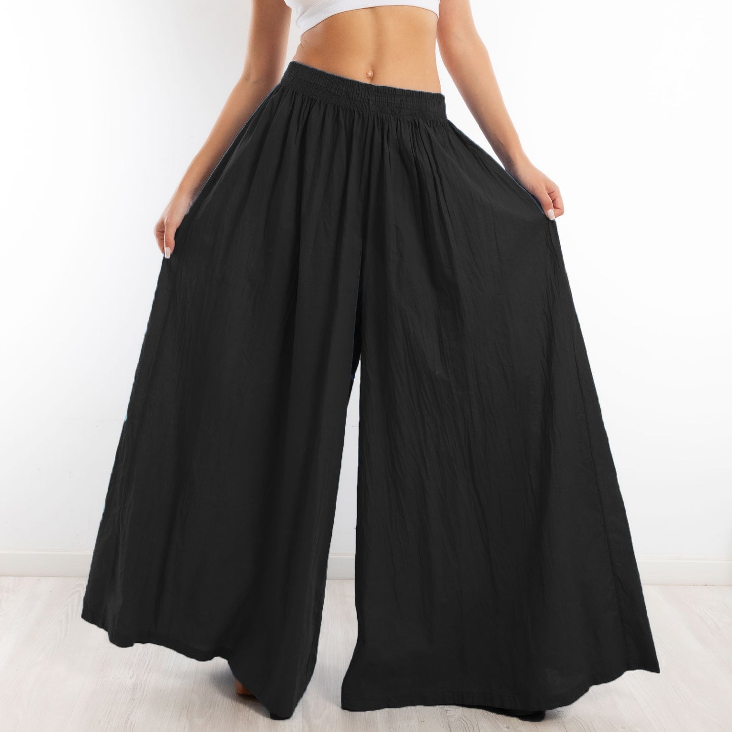 toocool pantaloni leggeri donna estivi cotone larghi ampi ms 95188