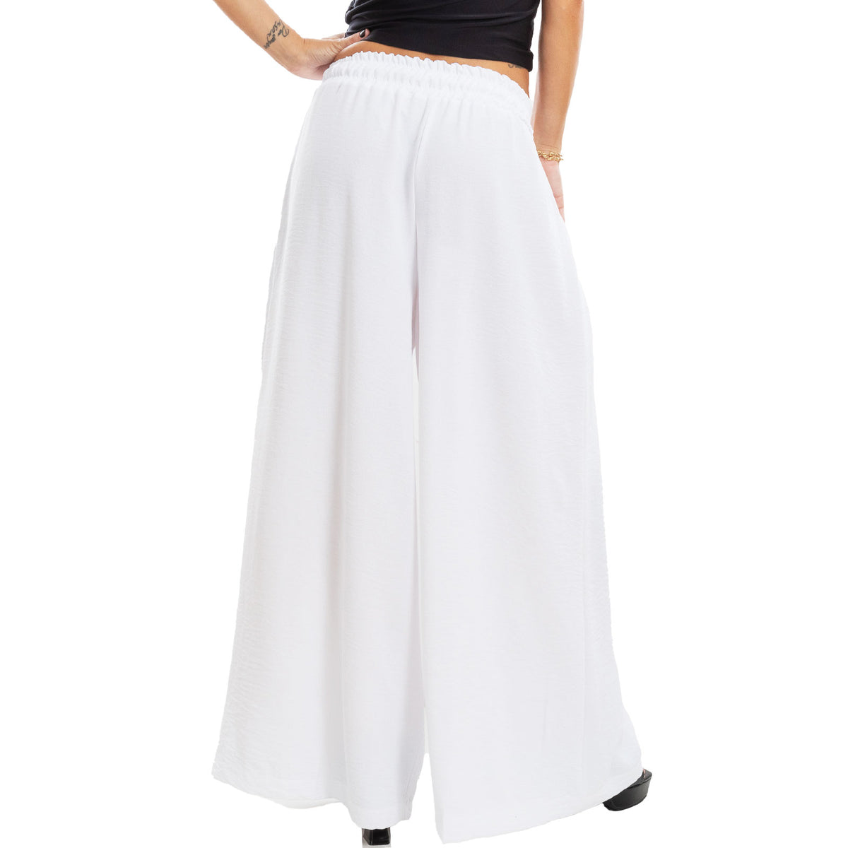 toocool pantaloni palazzo donna ampi estivi leggeri casual boho toocool vb 20214 nero taglia unica