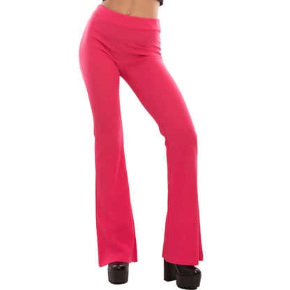 toocool pantaloni zampa donna elasticizzati flare eleganti vita alta comodi e versatili per ufficio tempo libero e cerimonie toocool as 5165 beige s