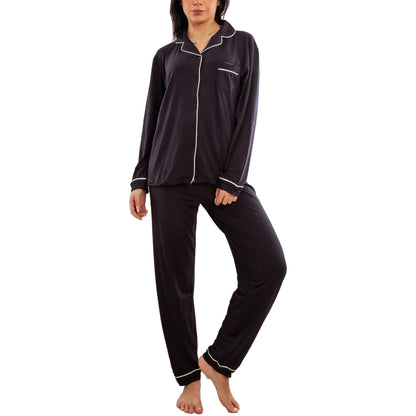 toocool pigiama donna due pezzi microfibra set loungewear maglia maniche lunghe pantaloni lunghi classico toocool m467 rosa xl