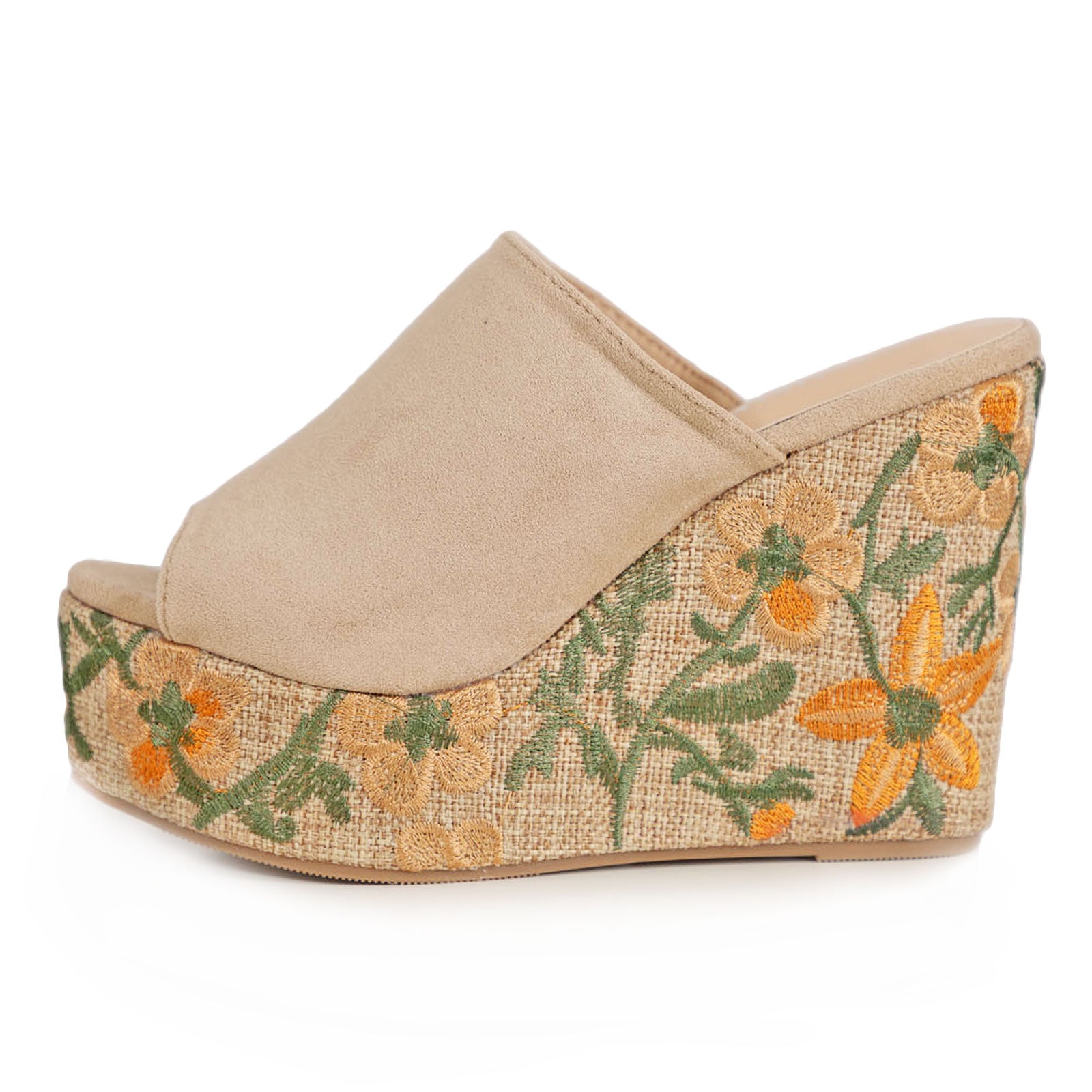 toocool sabot donna zeppa alta e plateau sandali mule open toe scamosciata ricamo floreale boho chict toocool ad5c z1241 nero 36
