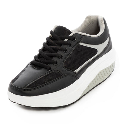toocool scarpe ginnastica dimagranti donna suola oscillante antiscivolo fitness camminata leggere confortevoli toocool sd1618 nerofuxia 36