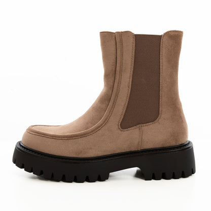 toocool stivaletti donna scamosciati con suola a carrarmato chelsea boots tronchetti chunky stivali bassi 989 5