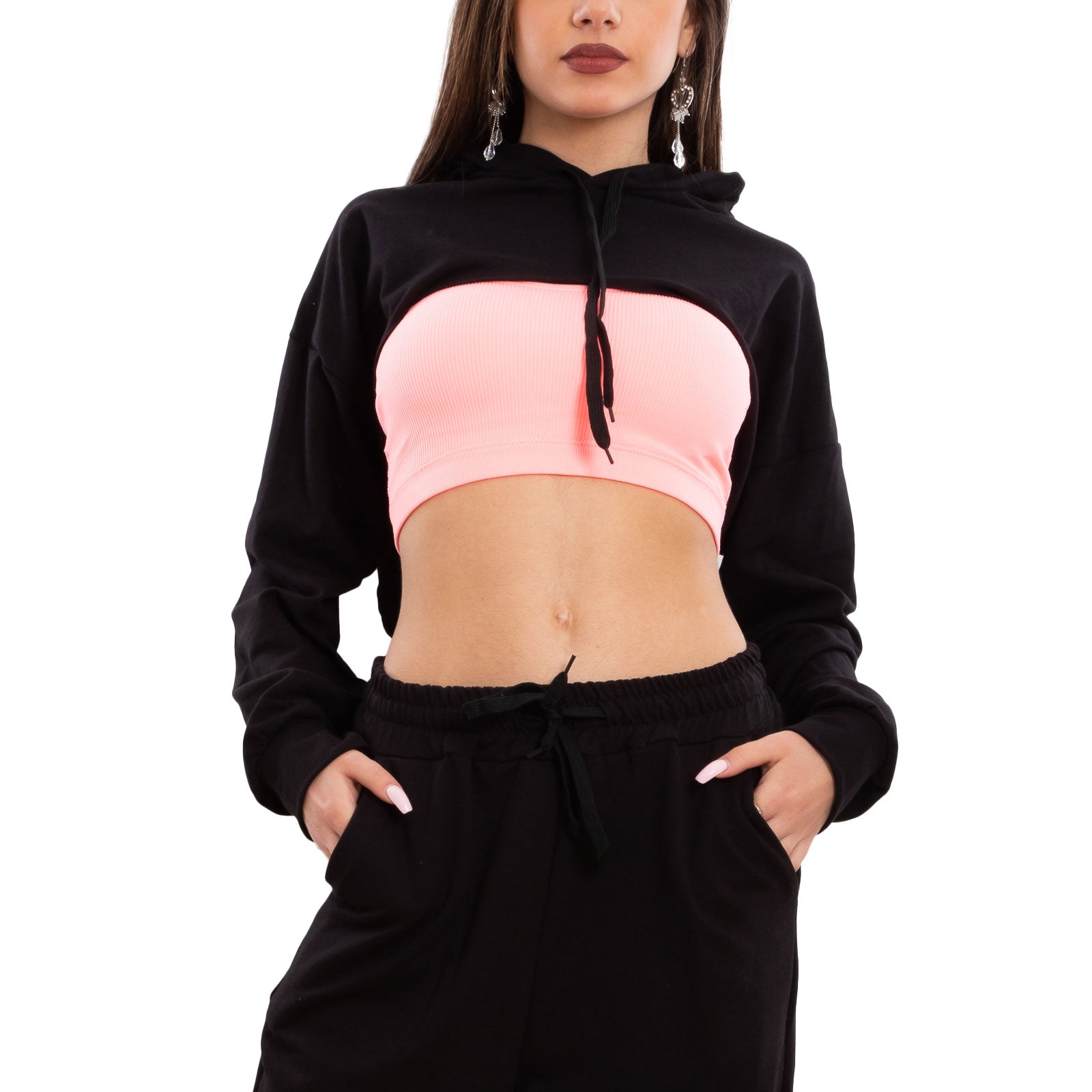 toocool tuta donna completo fitness sport vi 3249 grigio sm