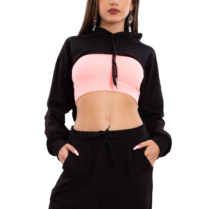 toocool tuta donna completo fitness sport vi 3249 grigio sm