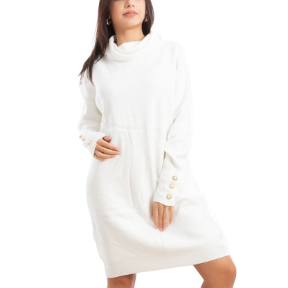 toocool vestito donna miniabito collo alto maglia tricot maximaglione toocool mtc13293 nero sl