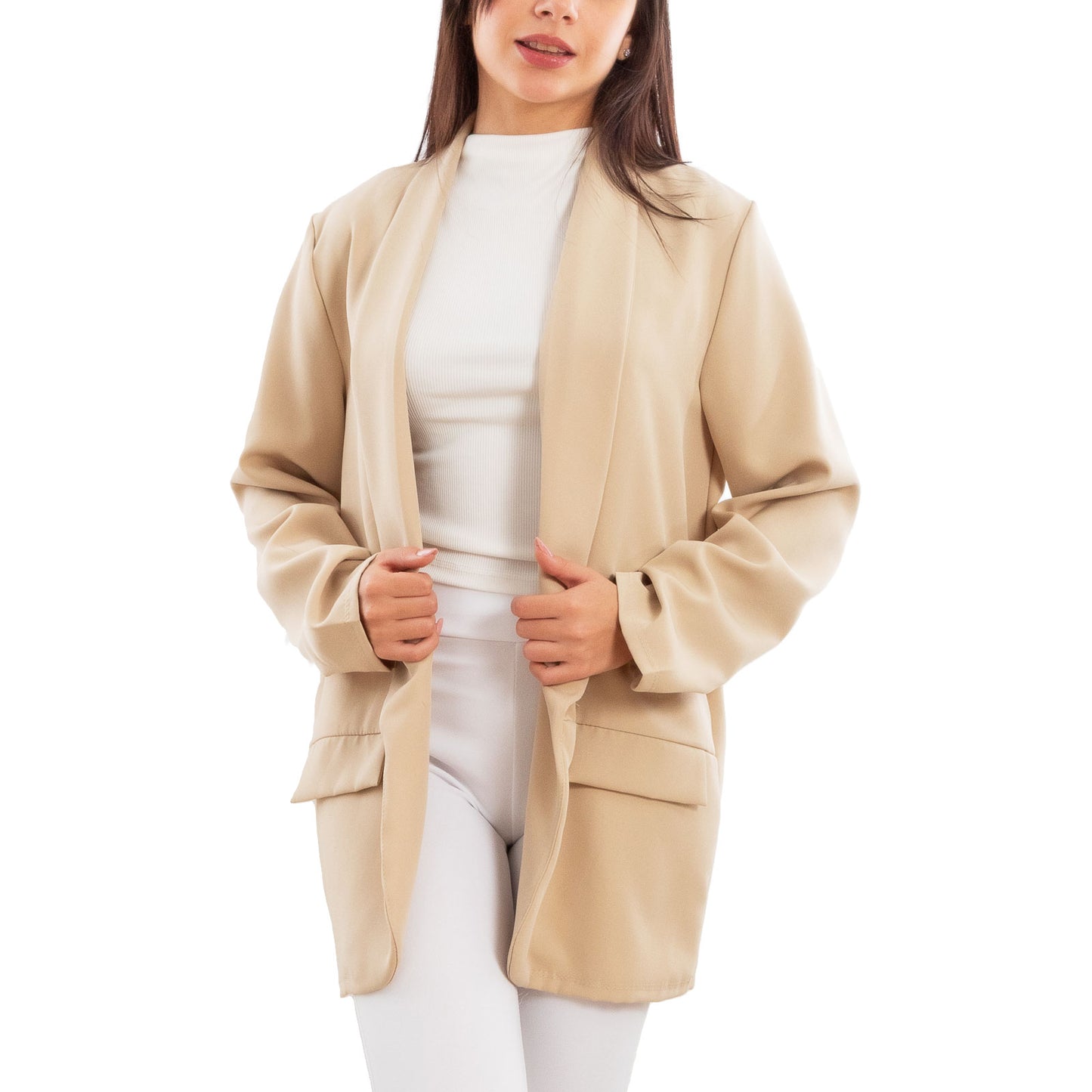 toocool blazer donna elegante sfoderato oversize giacca leggera aperta casual manica lunga toocool vi 7415 nero sl