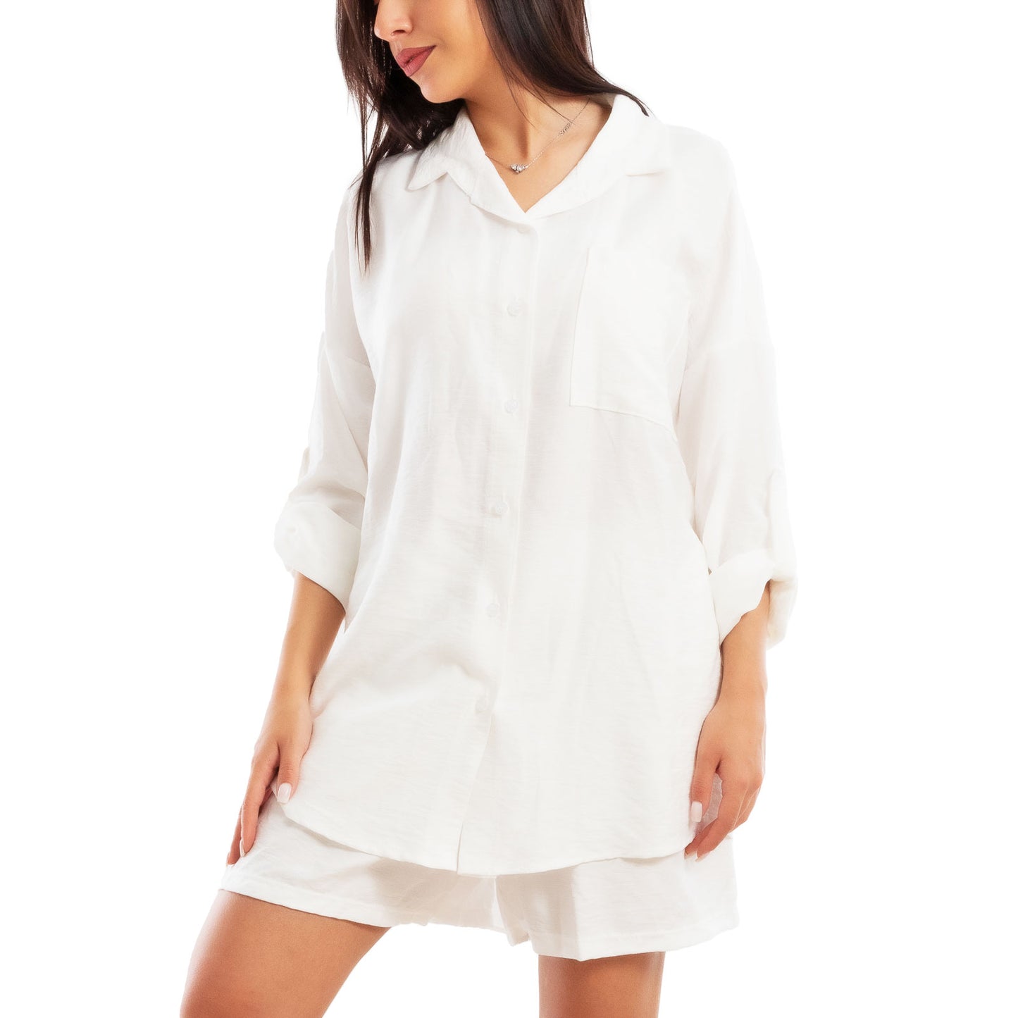 toocool completo due pezzi donna camicia pantaloncini vi 5546
