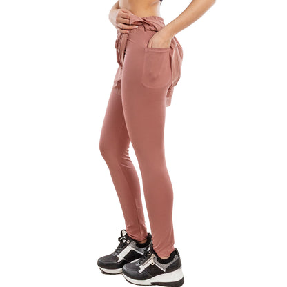 toocool leggings sportivi 2 in 1 donna pantaloncini sovrapposti tasca laterale leggings fitness yoga palestra toocool 821915 nero sm