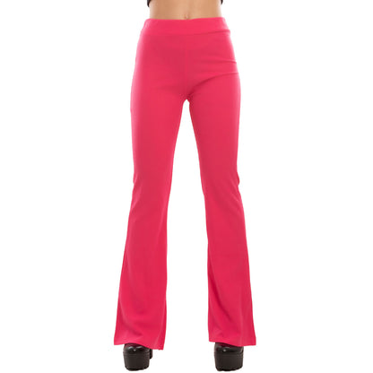 toocool pantaloni zampa donna elasticizzati flare eleganti vita alta comodi e versatili per ufficio tempo libero e cerimonie toocool as 5165 beige s