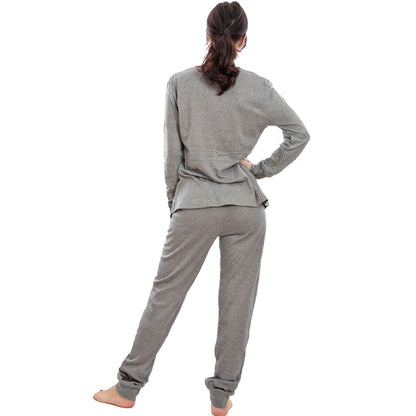 toocool pigiama donna felpato pois cuori maniche lunghe pantaloni completo 2 pezzi toocool s 8043 blu xxl