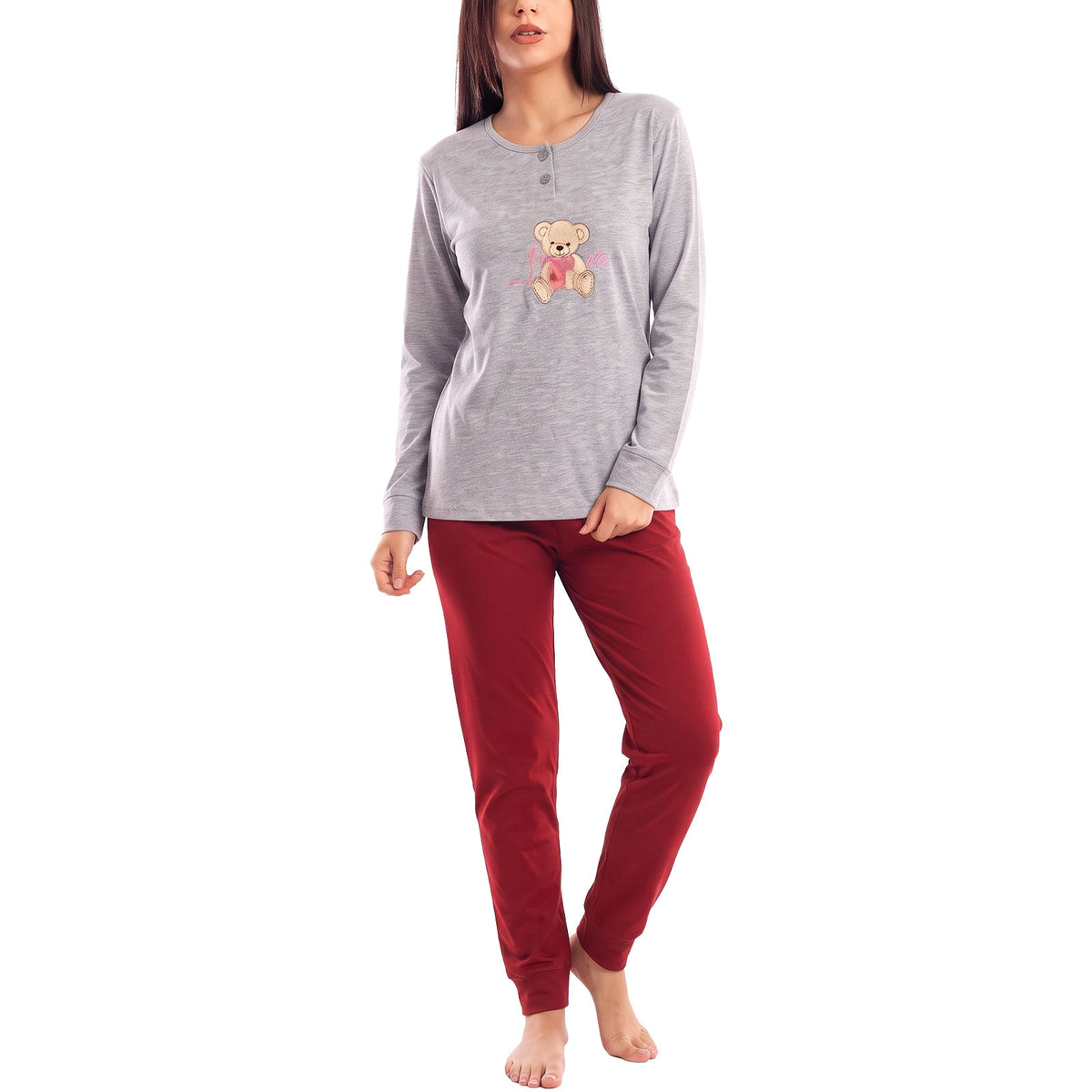 toocool pigiama felpato donna invernale caldo homewear orsetto toocool it 6814 blu s