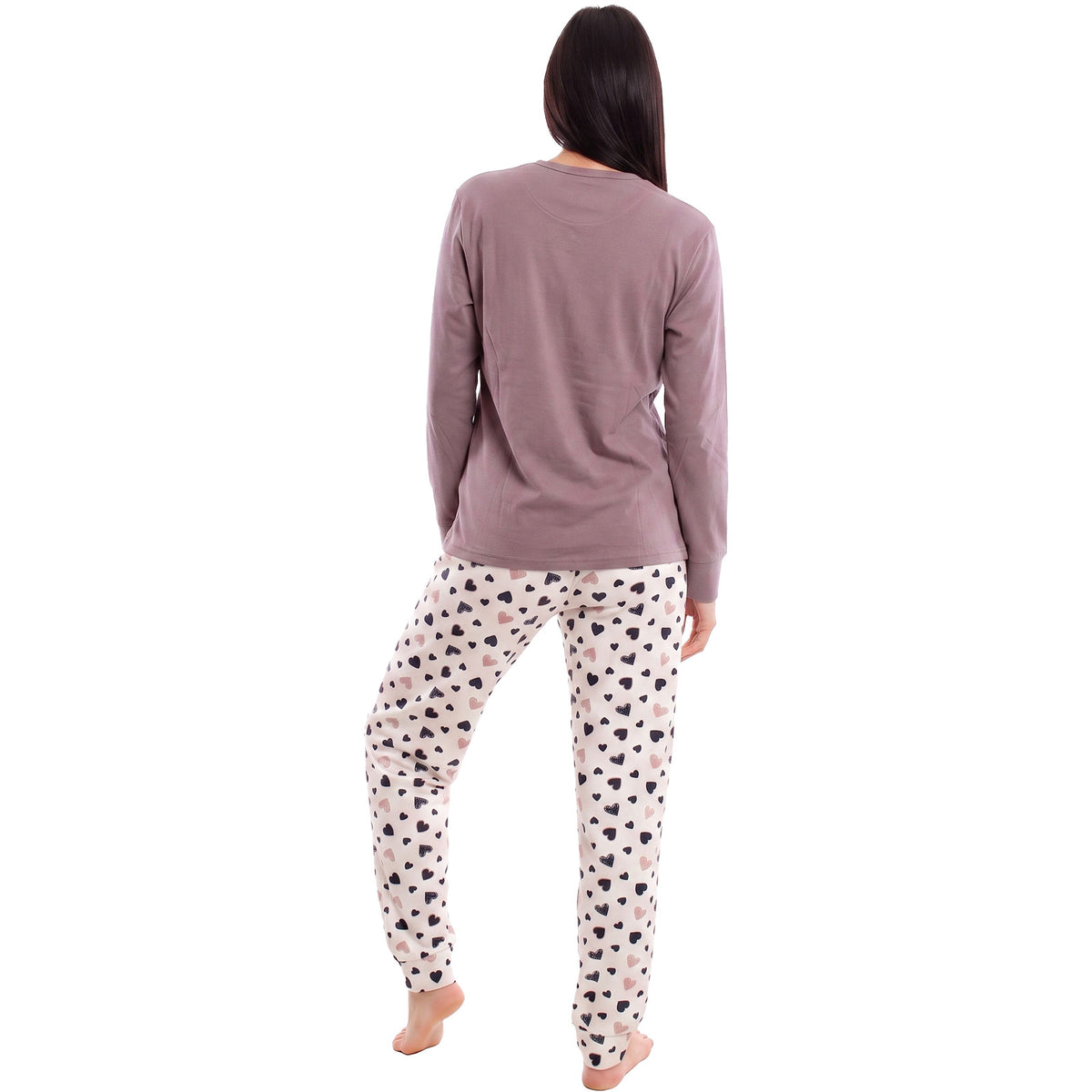 toocool pigiama felpato donna manica lunga caldo invernale cuori toocool q2225 blu m