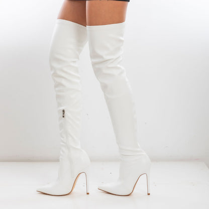 toocool stivali alti donna cuissardes alti sopra ginocchio pelle sintetica toocool x8247