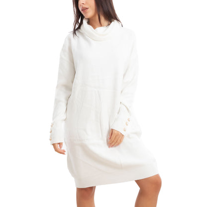 toocool vestito donna miniabito collo alto maglia tricot maximaglione toocool mtc13293 nero sl