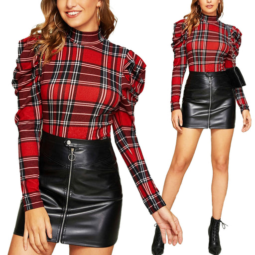 immagine-1-toocool-blusa-maglia-plaid-scozzese-manica-sbuffo-vb-9530