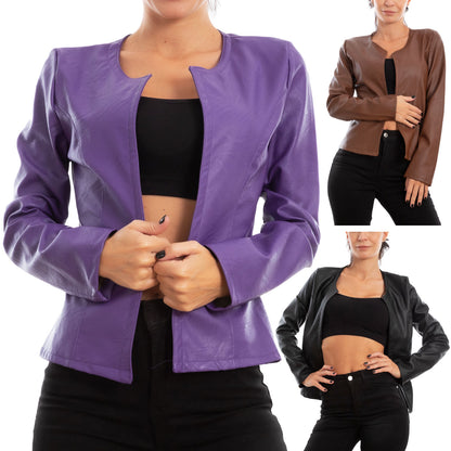 immagine-1-toocool-giacca-donna-corta-ecopelle-bolero-ms-5919