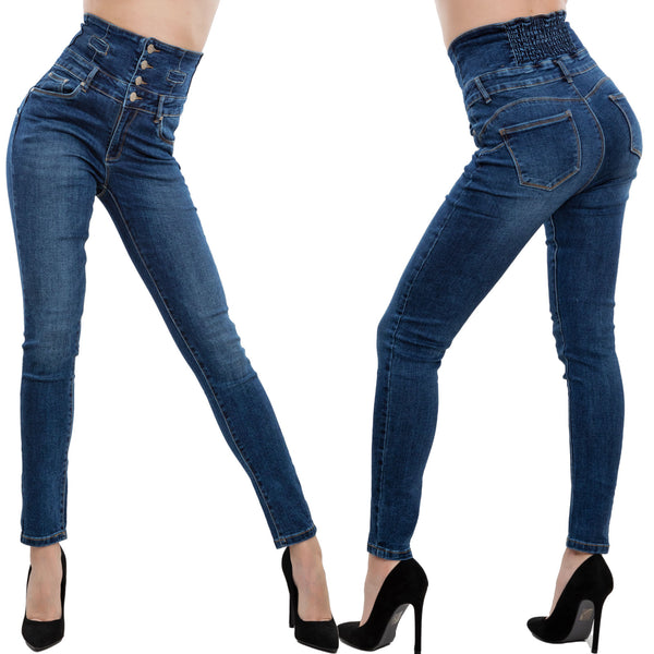 Jeans Donna Pantaloni Vita Alta Curvy K6742