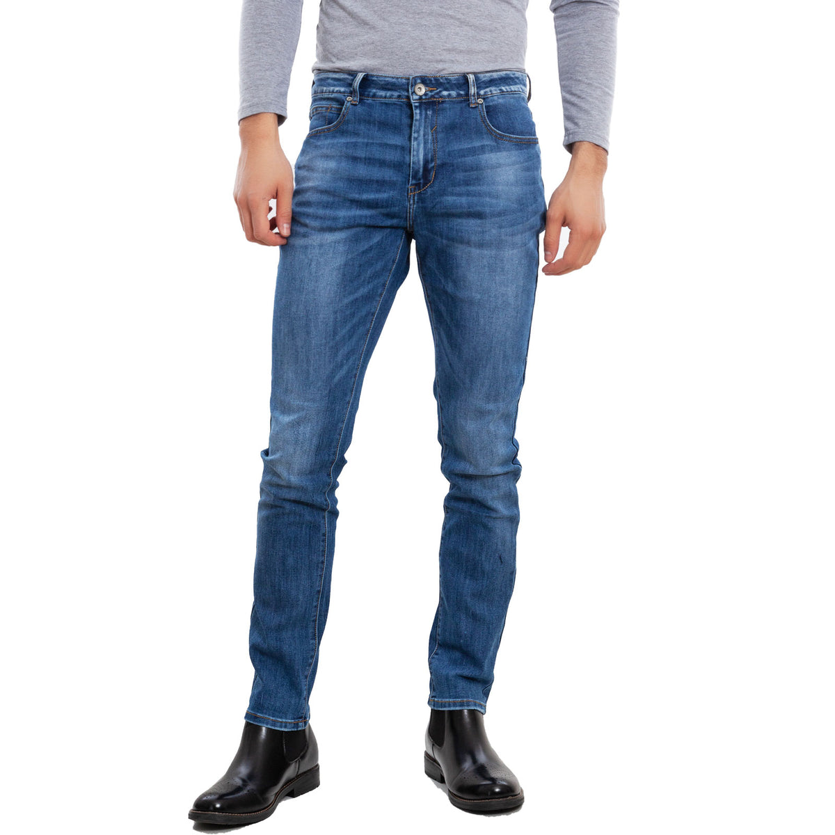 Jeans uomo pantaloni aderenti MF341