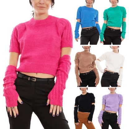 immagine-1-toocool-maglione-donna-corto-maniche-staccate-guanti-mbo12545