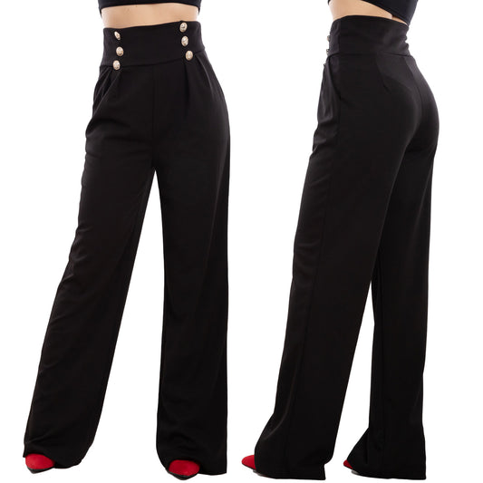 immagine-1-toocool-pantaloni-donna-palazzo-bottoni-pinces-vb-2300