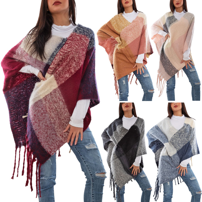 immagine-1-toocool-poncho-donna-coprispalle-mantella-quadri-a303