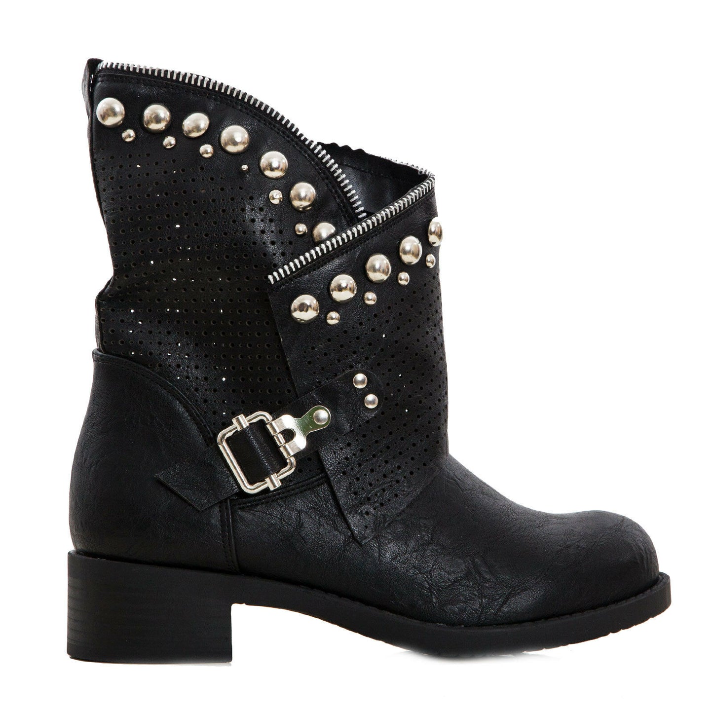 Biker Boots Stivaletti Bassi Con Cerniera Stivaletti Biker Donna