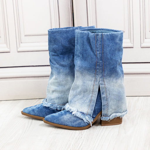 Stivali in jeans clearance