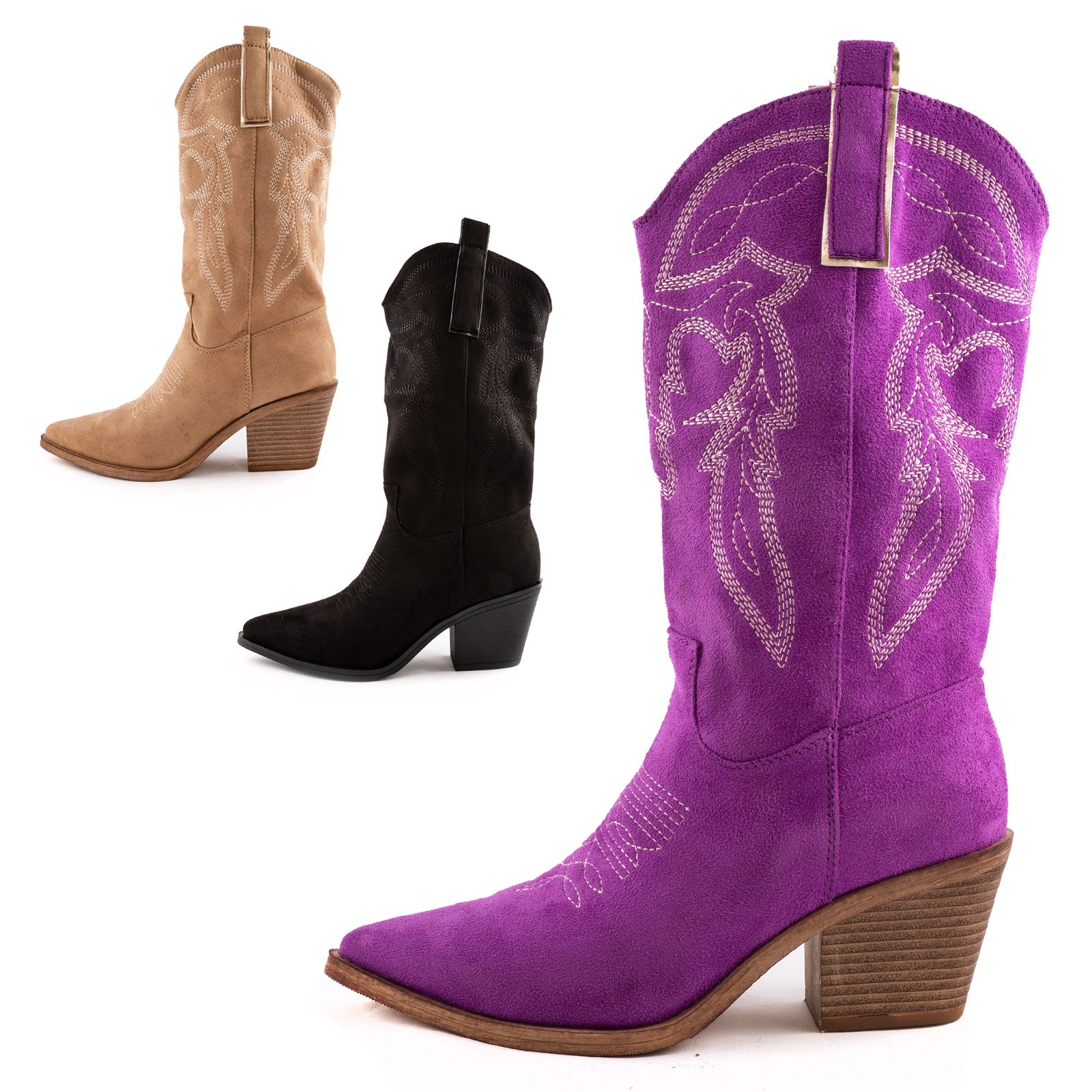 immagine-1-toocool-stivali-donna-texani-scamosciati-cowboy-western-ms-25011