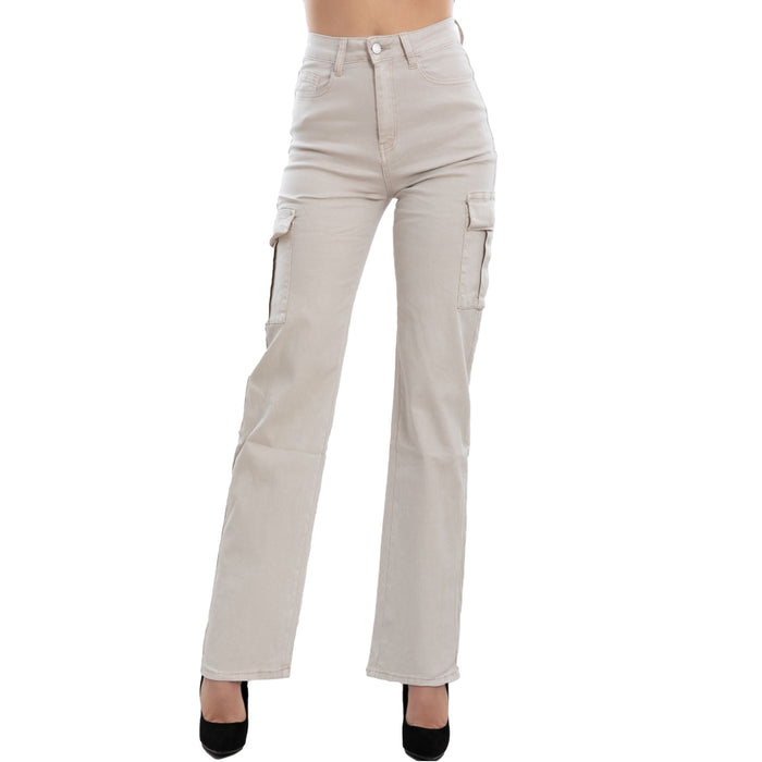 immagine-10-toocool-jeans-donna-pantaloni-vita-alta-cargo-wh15