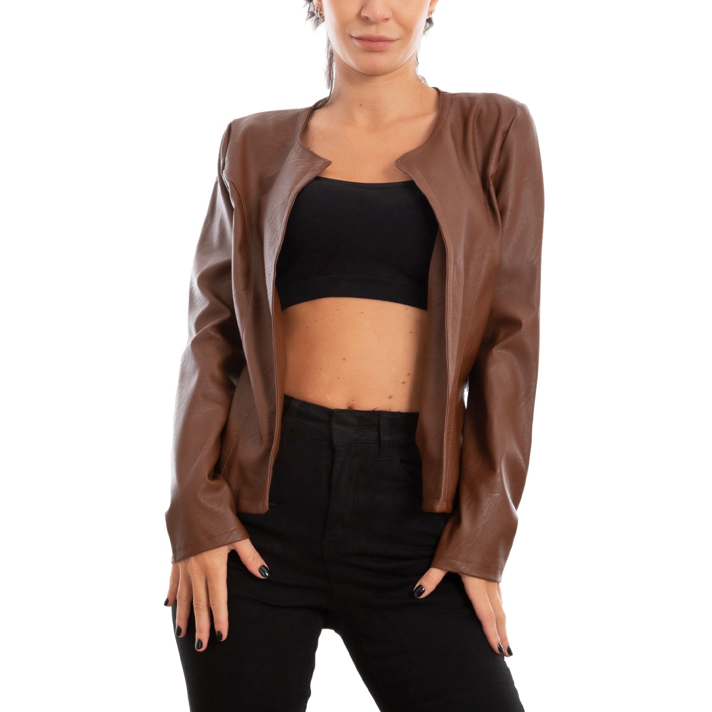 immagine-11-toocool-giacca-donna-corta-ecopelle-bolero-ms-5919