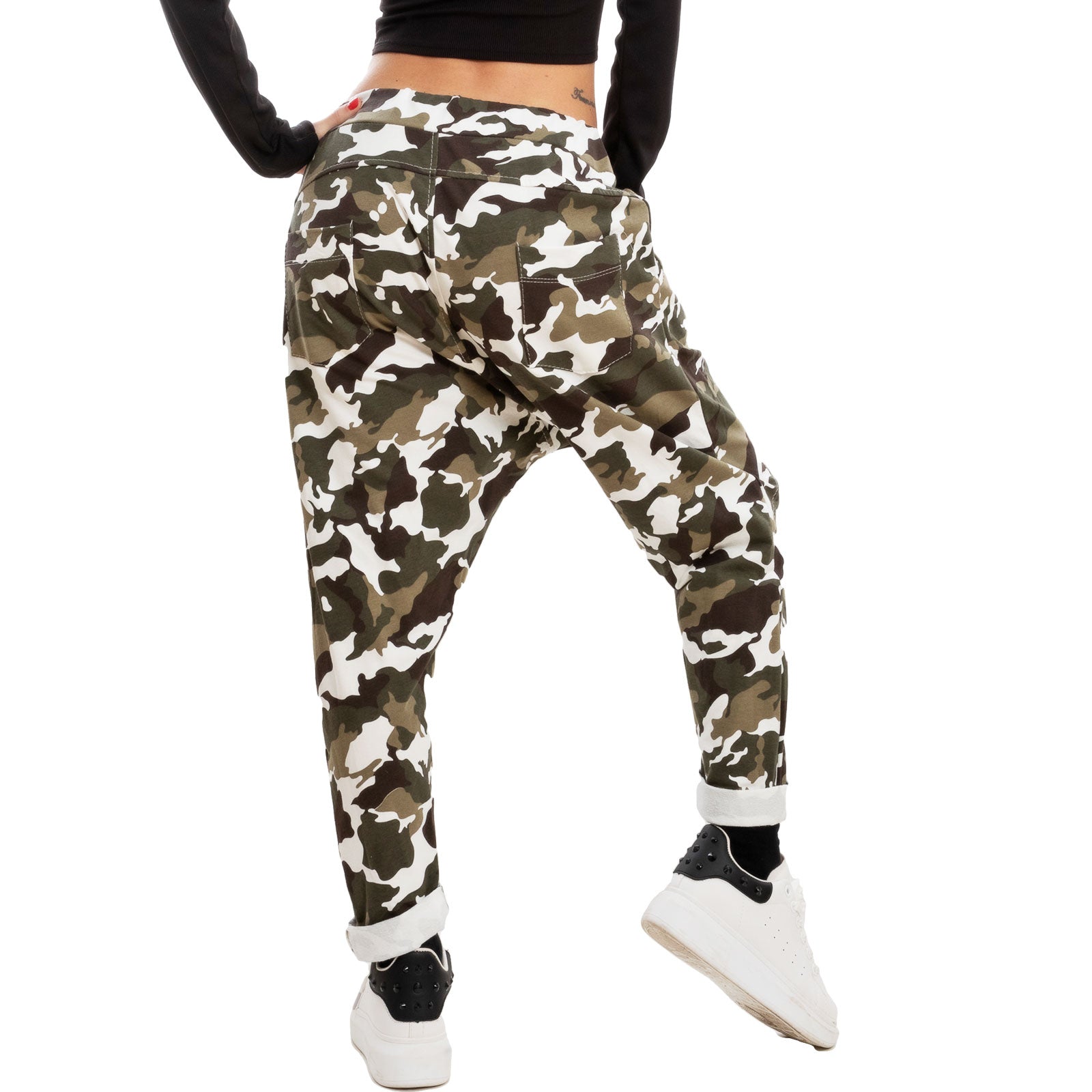 Pantaloni Harem Donna - Cavallo Basso, Vita Alta, Stile Bohemien Per Yoga E Tempo Libero - Foto 14