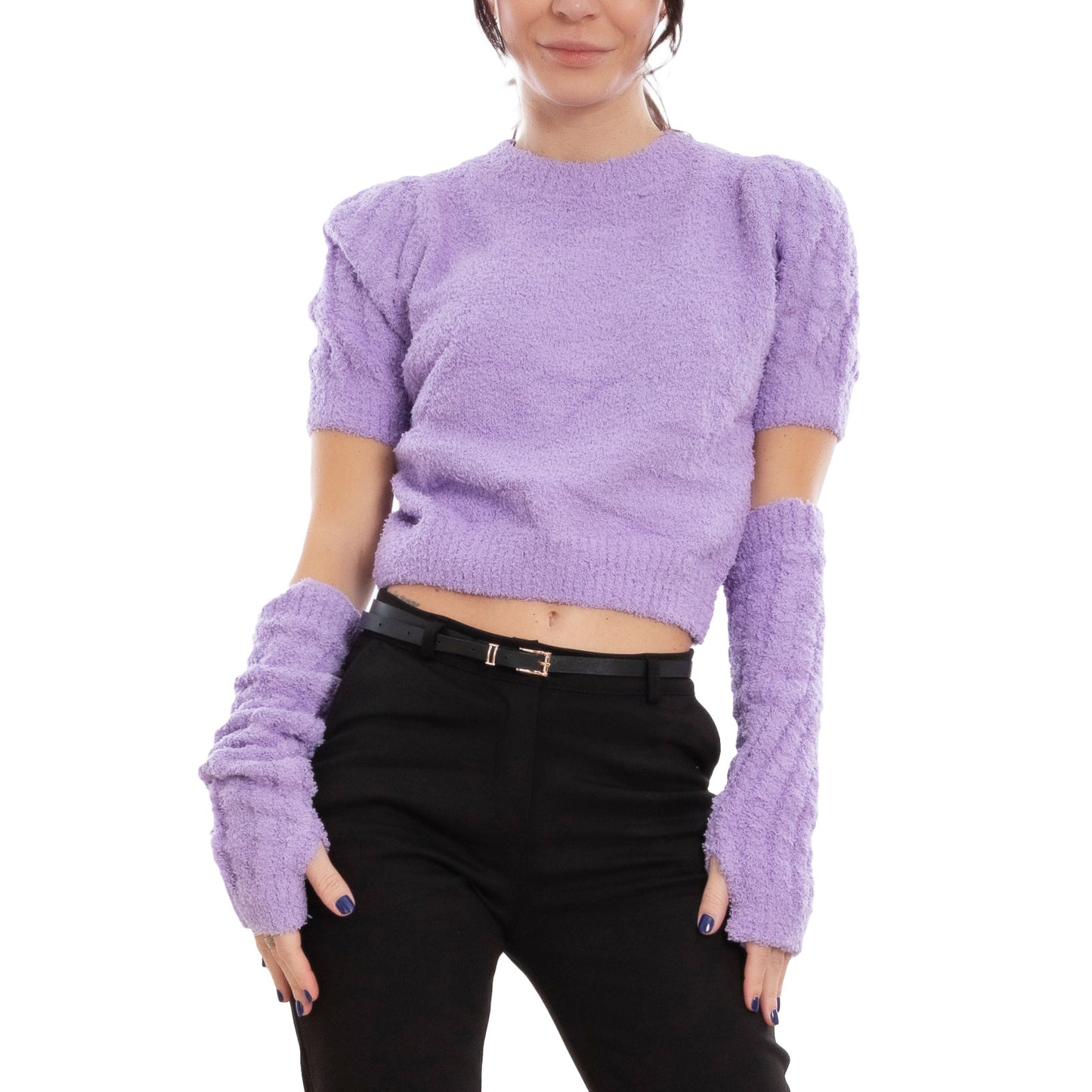 immagine-12-toocool-maglione-donna-corto-maniche-staccate-guanti-mbo12545