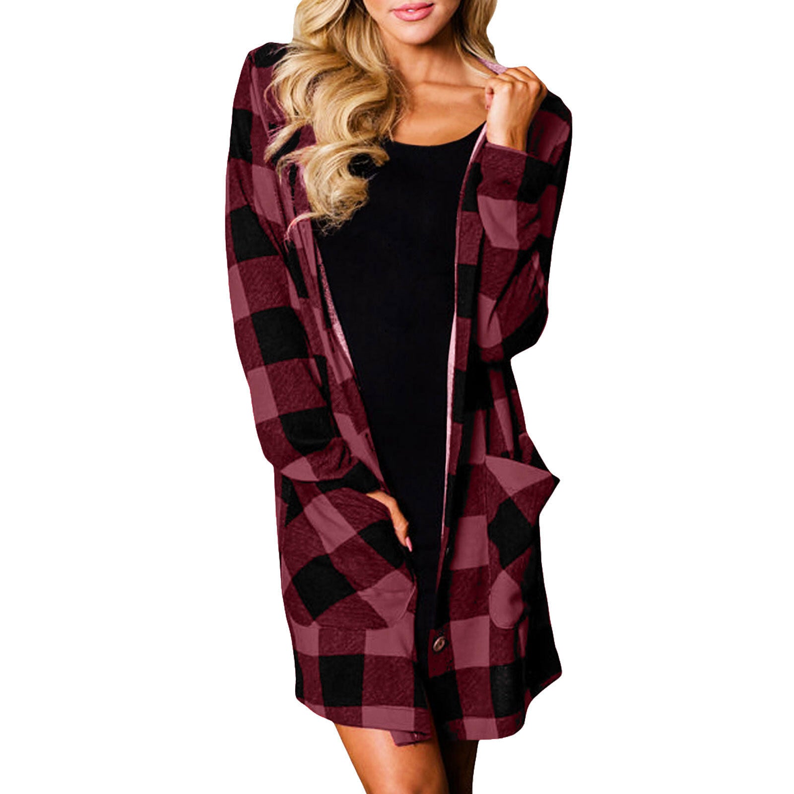 immagine-16-toocool-cardigan-donna-cappuccio-quadri-dl-2236