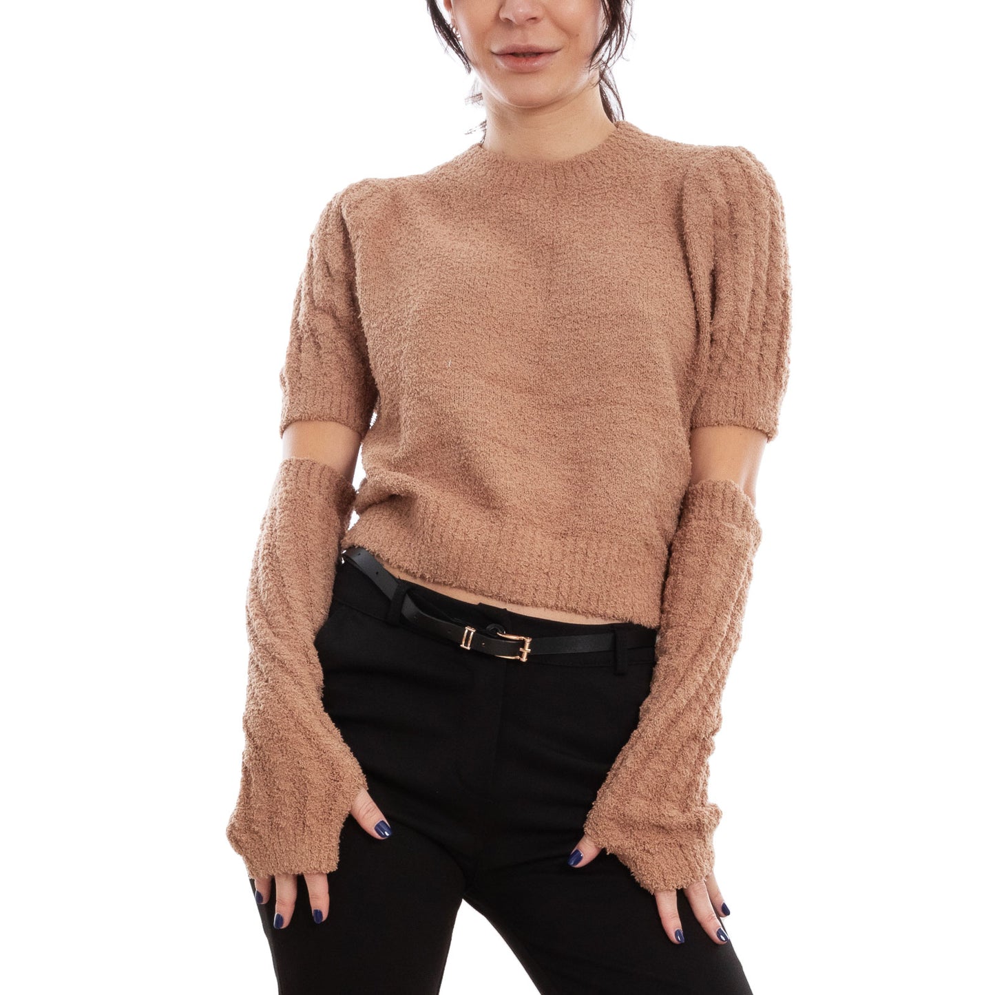 immagine-16-toocool-maglione-donna-corto-maniche-staccate-guanti-mbo12545