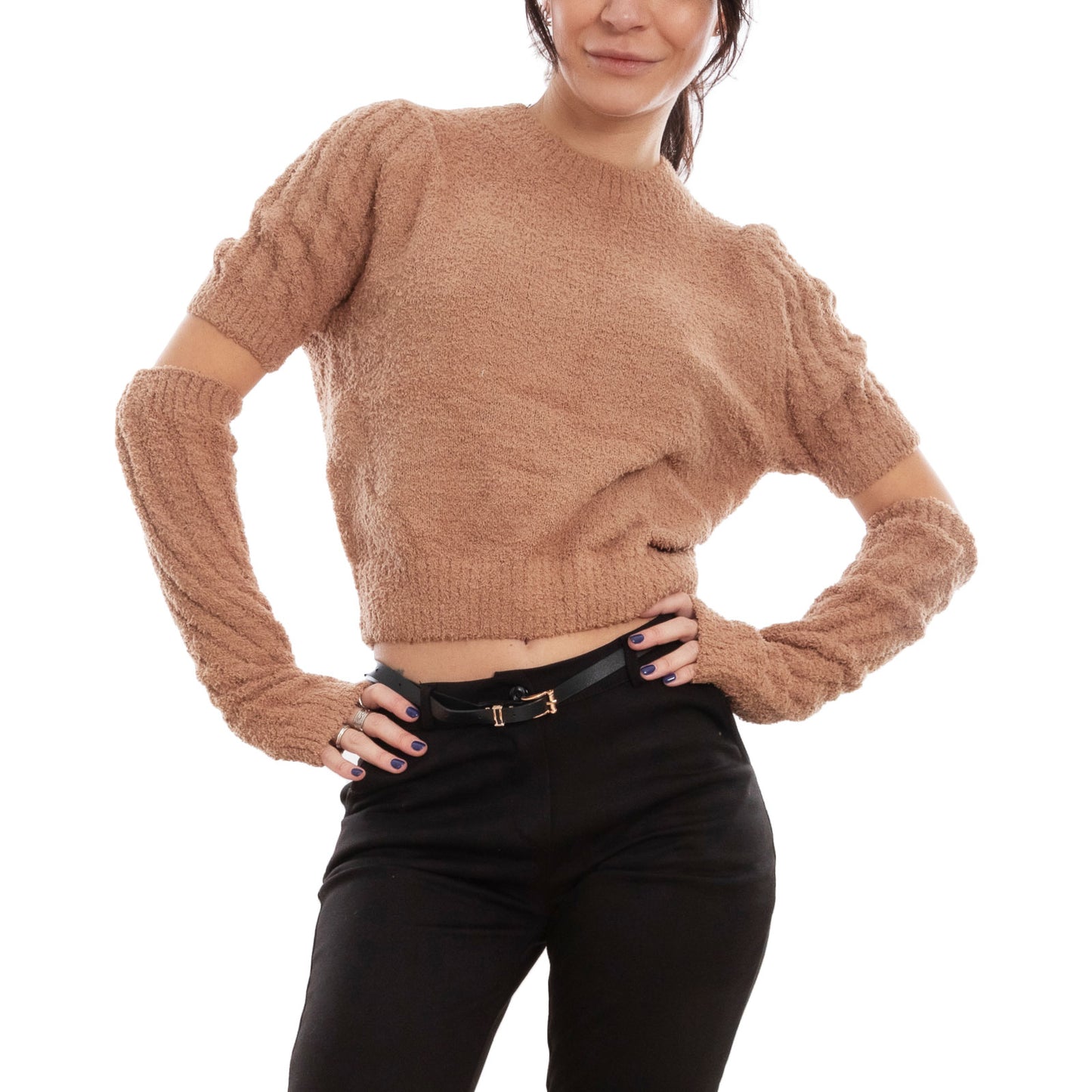 immagine-17-toocool-maglione-donna-corto-maniche-staccate-guanti-mbo12545