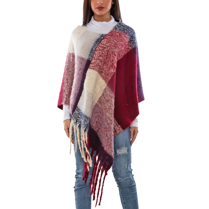 immagine-18-toocool-poncho-donna-coprispalle-mantella-quadri-a303