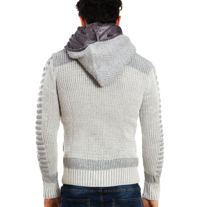 immagine-2-toocool-cardigan-uomo-cappuccio-ecopelliccia-b317