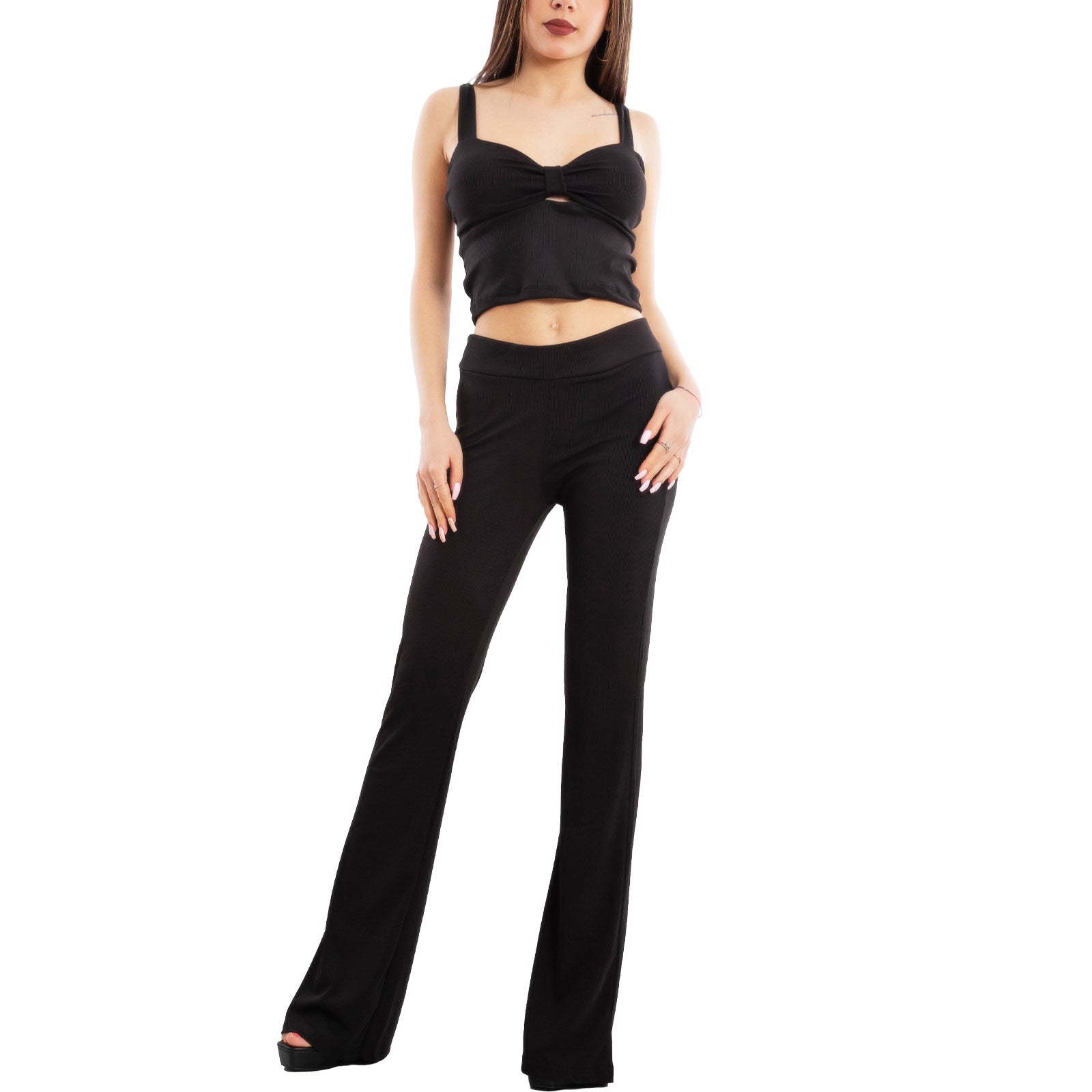 immagine-2-toocool-completo-donna-costine-crop-top-pantaloni-zampa-vi-8863