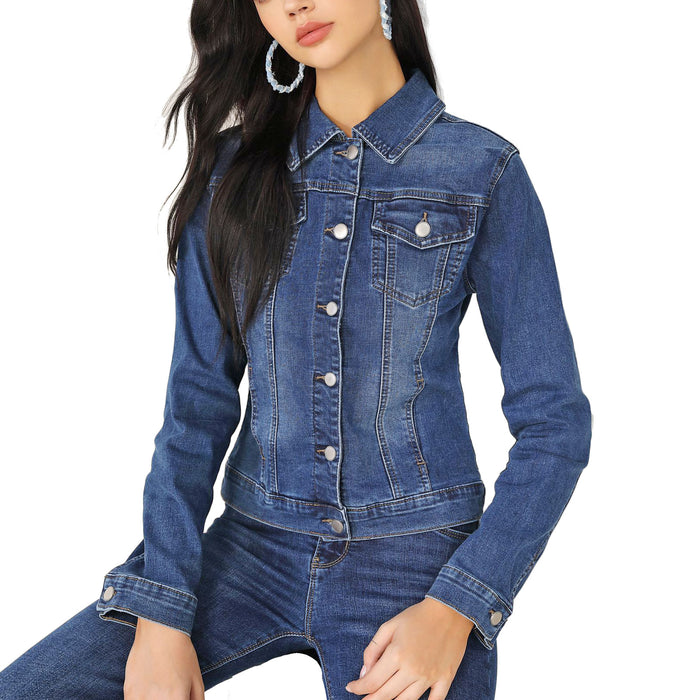 Giacca Jeans Donna Denim Giubbotto M7291 — Toocool