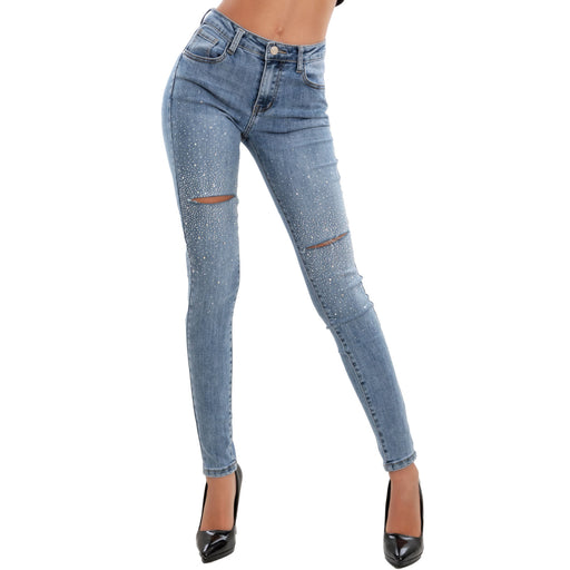 immagine-2-toocool-jeans-donna-pantaloni-strass-tagli-mt039