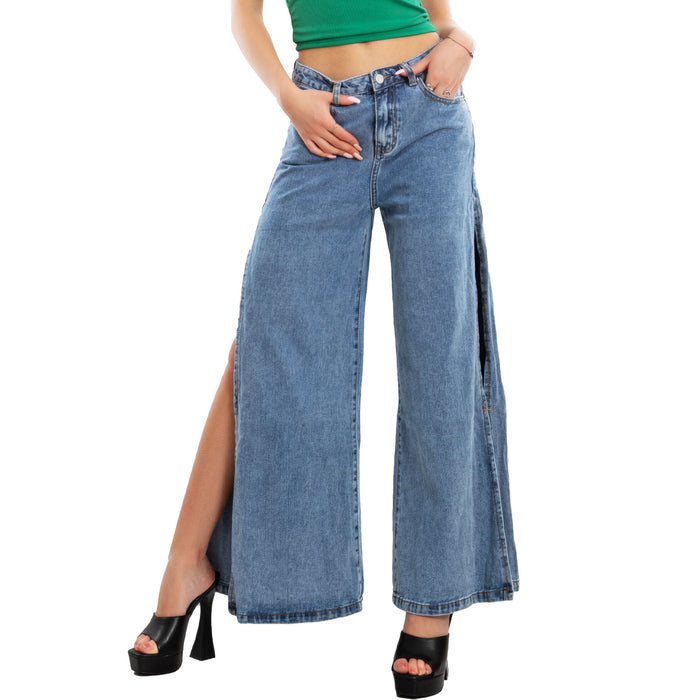 immagine-2-toocool-jeans-donna-spacchi-laterali-campana-zampa-flare-dt639